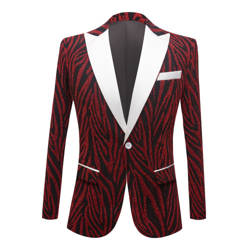 Green red silver zebra Jazz dance coats for men jacket studio men dress host Singer host choir Jazz dance blazers for men male youth  clothing Dress suit