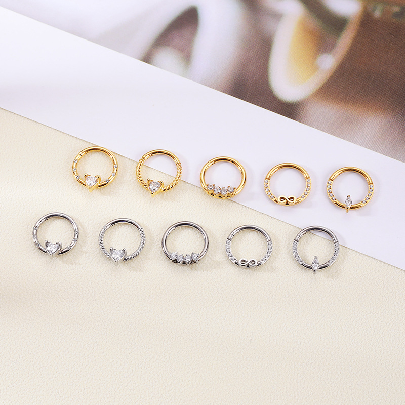 Pointed titanium steel lip stud product view
