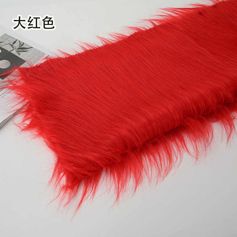 12 ''plush tela DIY caída de piel artificial de piel simulación de piel muñeca pelo bestia traje de piel larga tela de piel