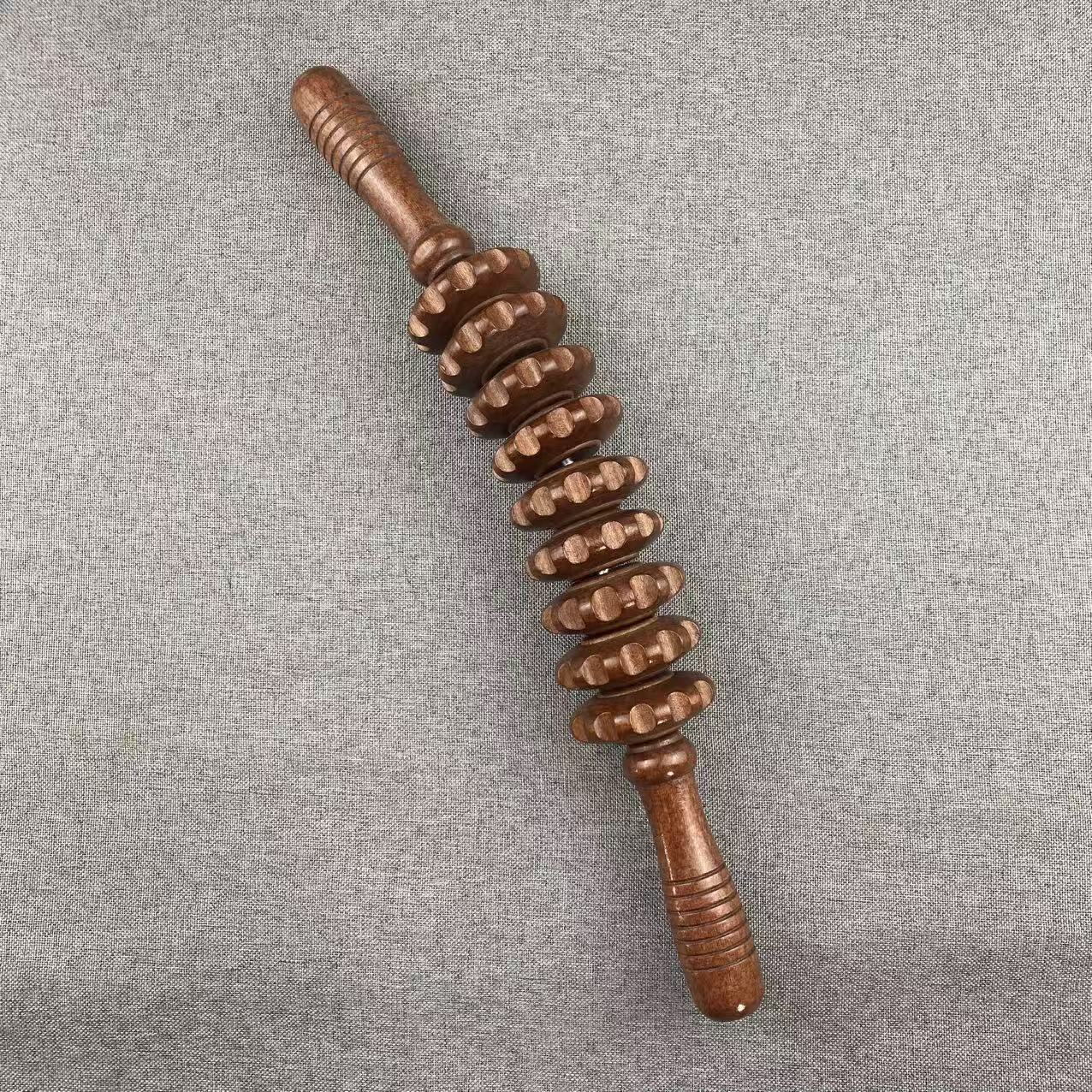 9 ruedas de mango curvo café (rojo)