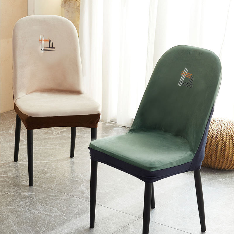 Cubierta de silla engrosada simple moderna antideslizante integrado todo incluido cuatro estaciones cubierta de silla universal cubierta de silla de comedor elástica para el hogar