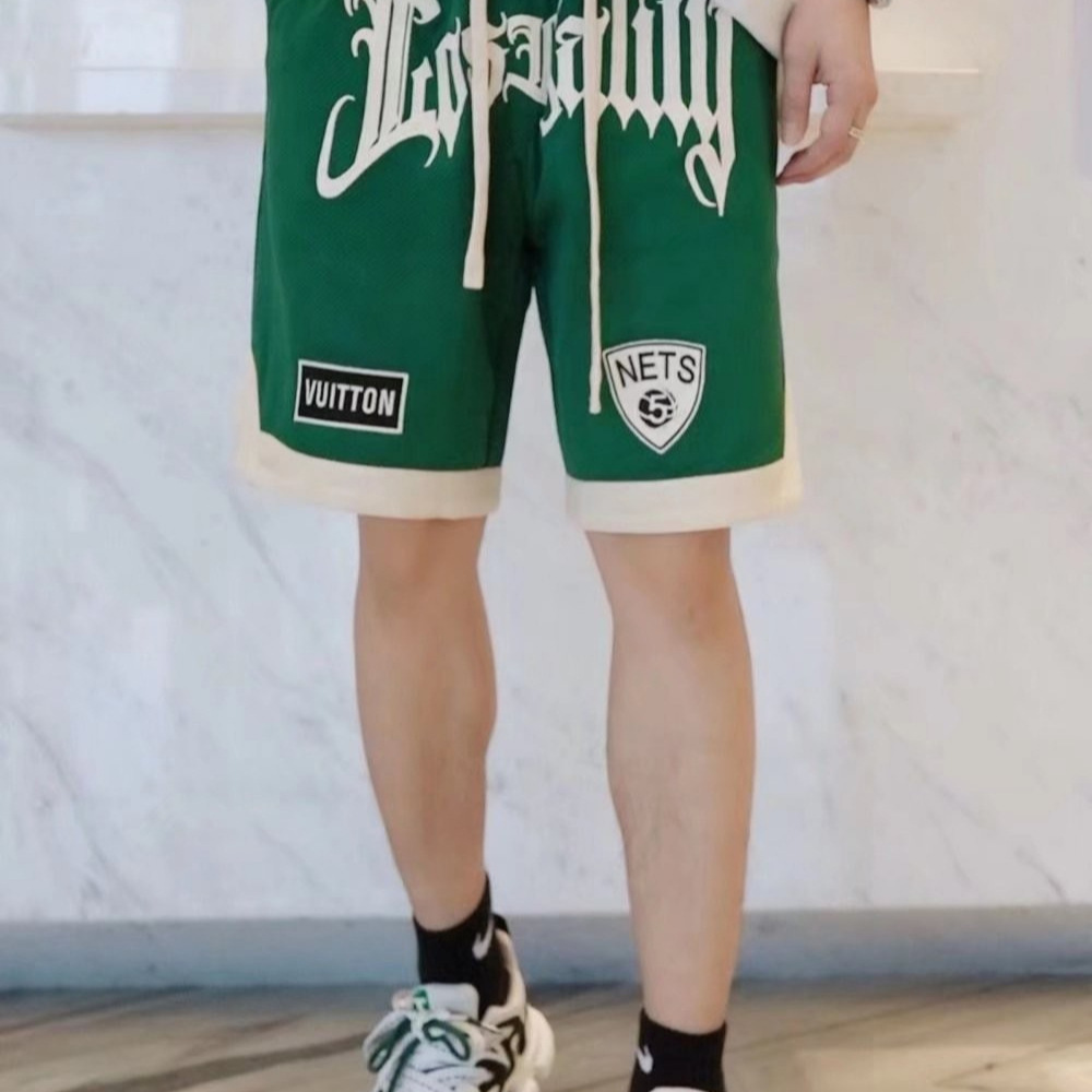 Pantalones cortos deportivos bordados sueltos casuales, pantalones de baloncesto, pantalones casuales para hombres, pantalones deportivos de baloncesto callejero, de secado rápido y transpirable