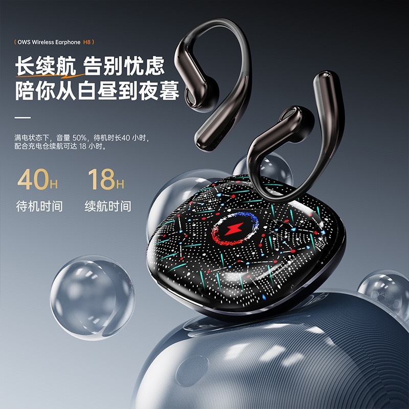 クロスボーダー私モデルH8ワイヤレスbluetoothイヤホンows耳かけスマート翻訳aiイヤホンHDMI星空雰囲気ライト|undefined