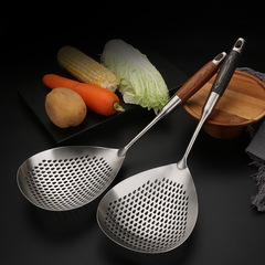 304不鏽鋼撈餃子大漏勺子家用長柄耐高溫撈麵網漏笊籬瀝水過濾勺