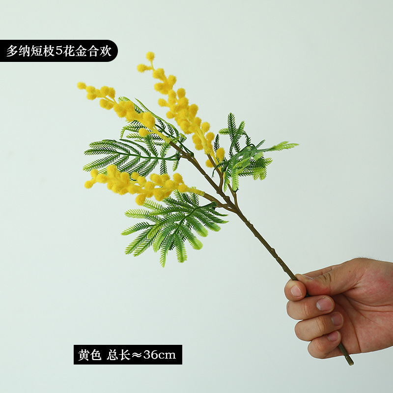 国境を越えた売れ筋模擬アカシアぬいぐるみ造花ホームウェディング装飾装飾品ハイエンド模擬花卸売|undefined