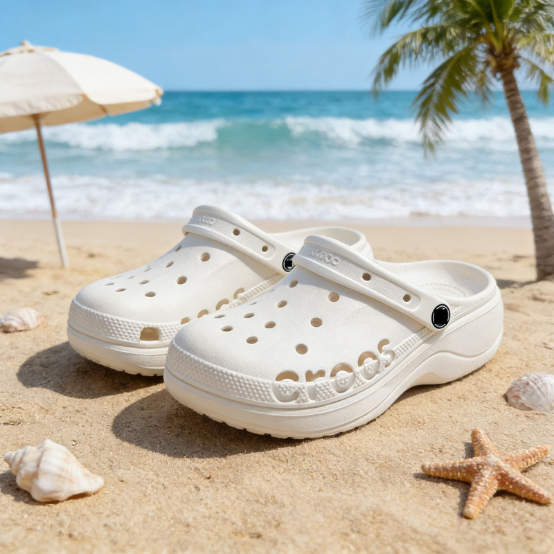 Croos Cloud-Shaped Clogs High-Heeled Thick-Soled Women's Shoes Summer Beach Shoes Factory Wholesale