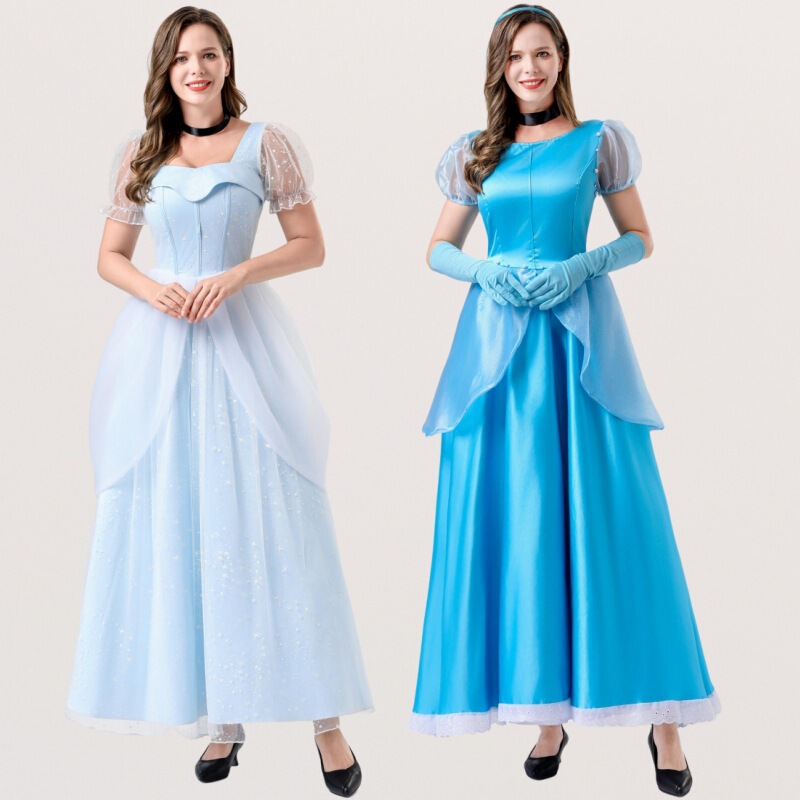 Foreign trade new adult lady role-playing fairy tale Cinderella princess dress stage performance costume Foreign trade new adult lady role-playing fairy tale Cinderella princess dress stage performance costume