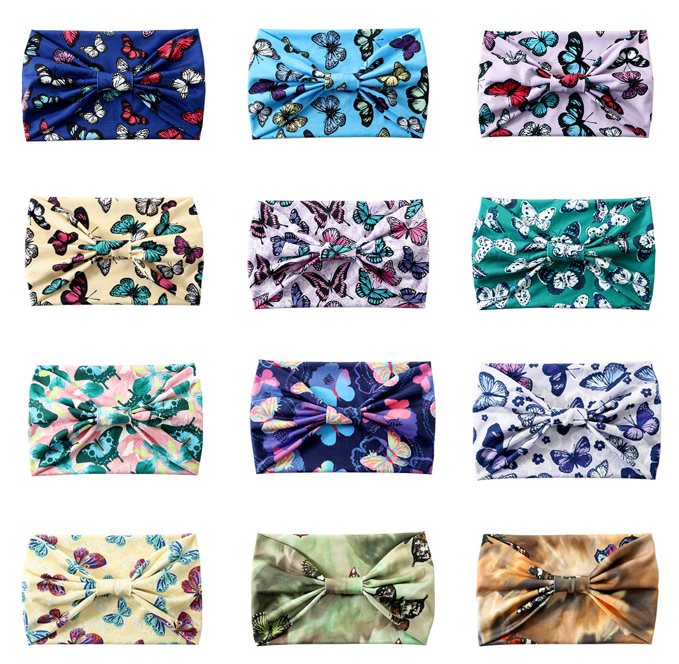 Women's Ethnic Style Butterfly Polyester Printing Bowknot Hair Band display picture 1