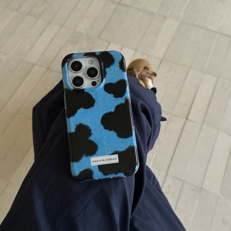 ins韩风小众奶牛纹适用iPhone17Pro苹果16promax手机壳15双层14女|undefined
