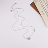 Cute design necklace, universal chain for key bag , flowered, light luxury style, trend of season, silver 925 sample