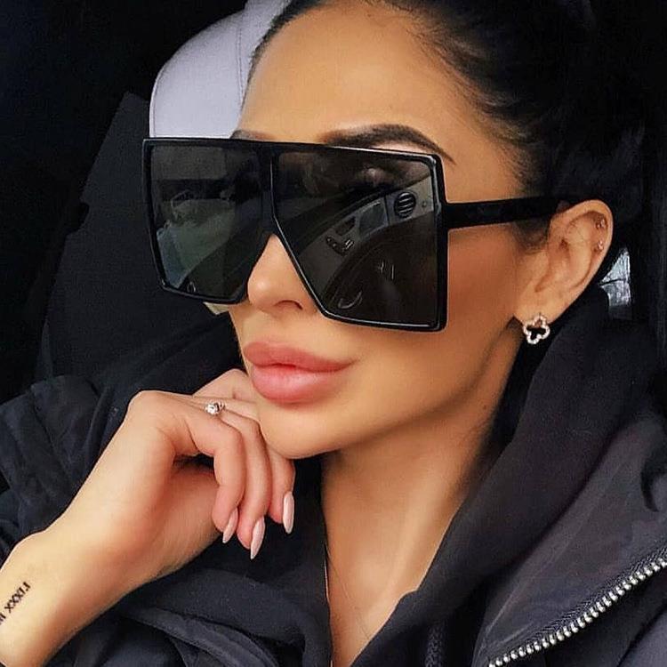 square fashionable trend glasses solar-powered