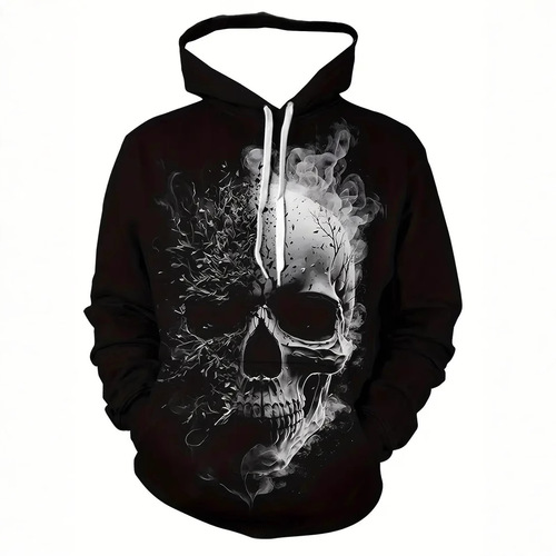 2025 Spring and Autumn Hooded Sweatshirt 3D Digital Printing Series Men's Casual Hooded Sweatshirt