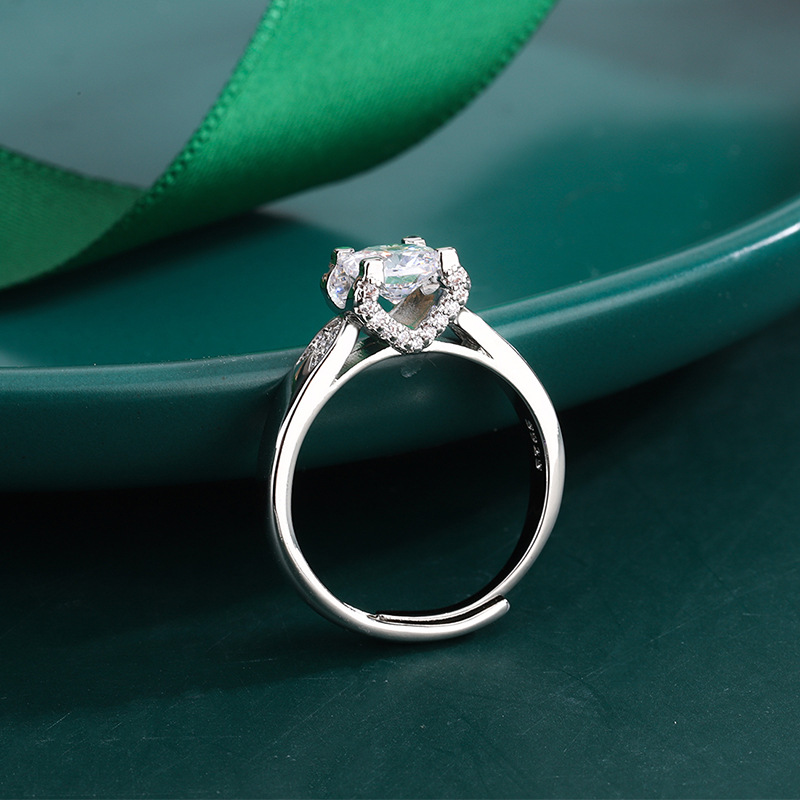 Moissanite Wedding Ring For Women High End Plated Engagement Ring_voghion.com