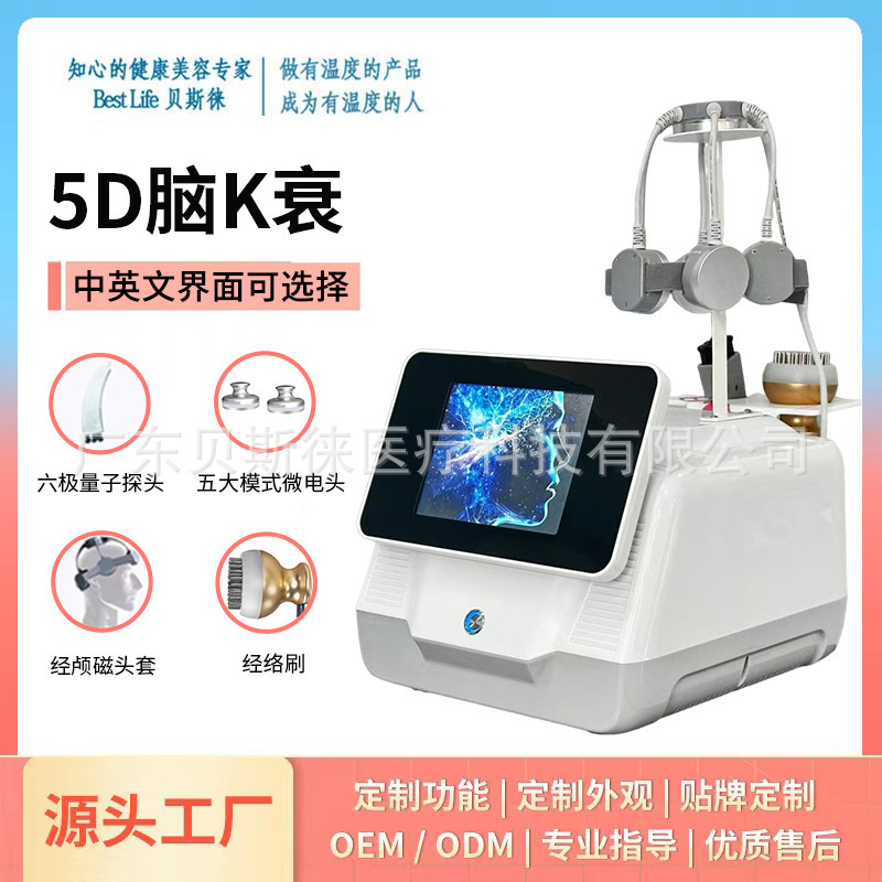 Multifunctional 5D Magnetic Quantum Brain Anti-Aging Device for Cranial Circulation and Health Maintenance