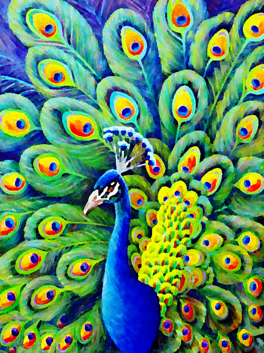 5D Diamond Painting Peacock