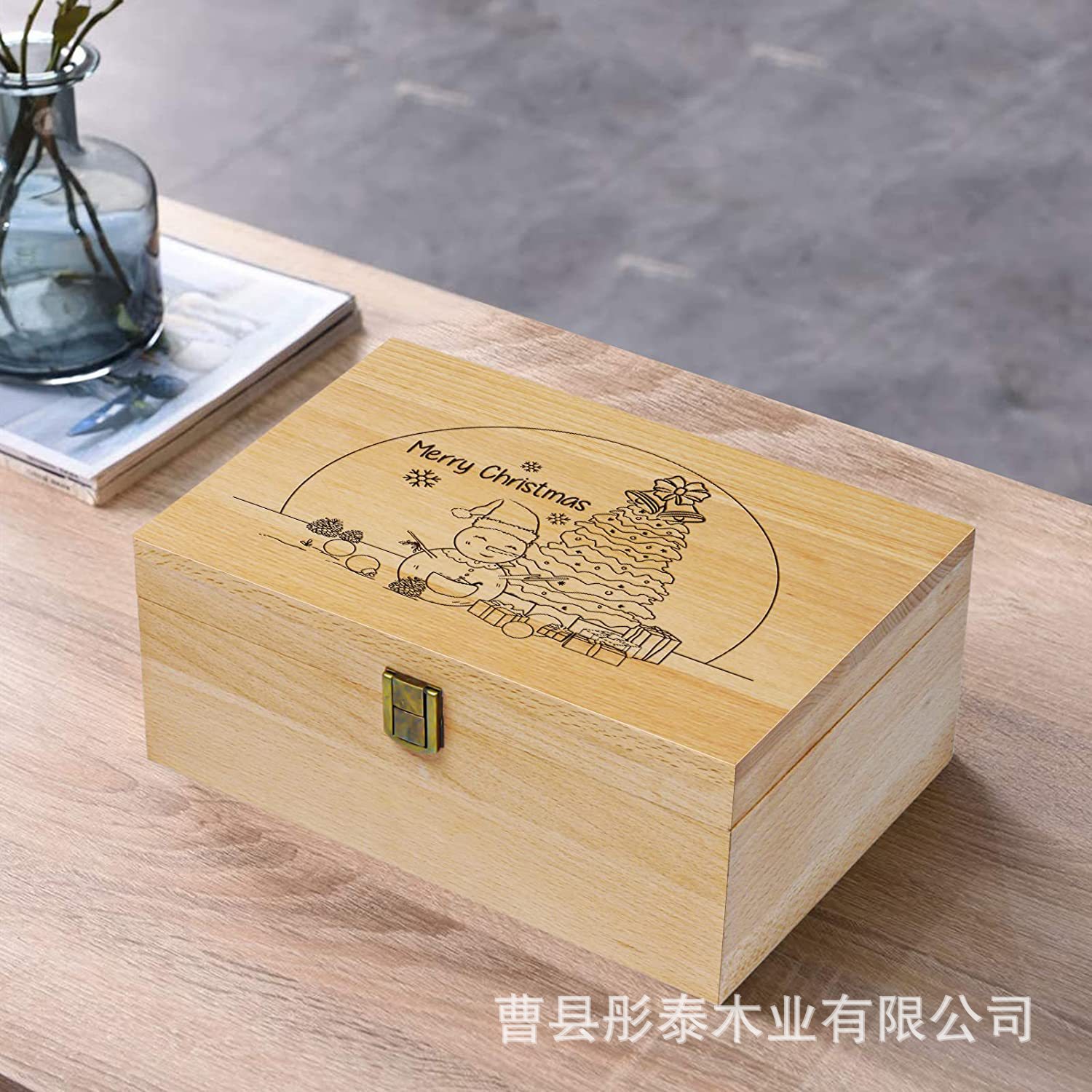 Custom Beech Amazon Souvenir with Lid Solid Wood Home Storage Jewelry Storage Wooden box