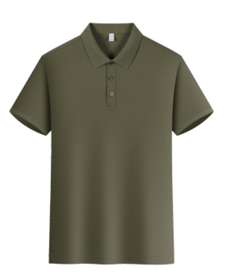 Verano nuevo estilo ligero de lujo fragancia fresco poliéster amoníaco color sólido solapa transmisión en vivo estilo caliente camisa POLO de manga corta entrega de una pieza