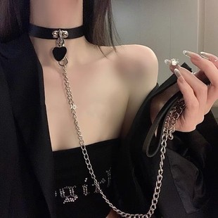 Extended Leather Leash Dog Chain Couple's Novelty Toy Leash Japanese Soft Girl Nightclub Female Training
