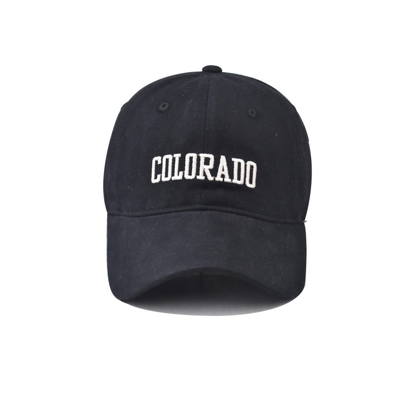 2023 transfronteriza nuevo COLORADO algodón bordado gorra de béisbol al aire libre cálido todo partido pico tapa al por mayor