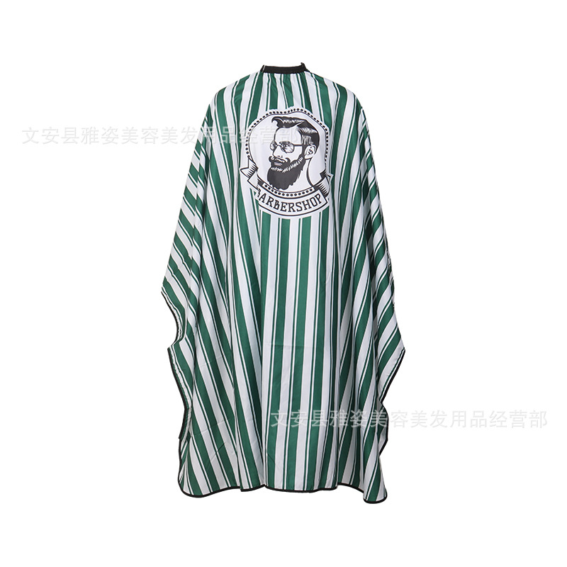 Capa de peluquería retro para barbería, capa de peluquería a rayas, delantal grande antiadherente para tratamiento capilar de adultos, venta al por mayor. image 10