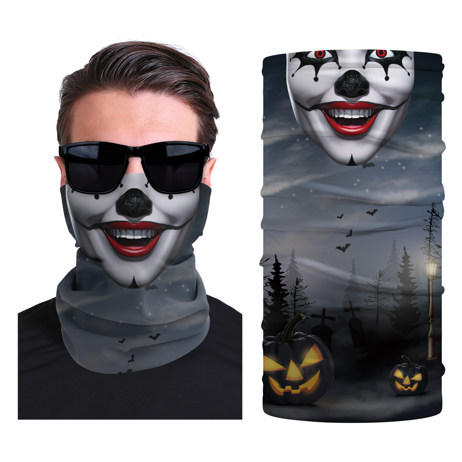 Xun hui transfronterizo media cara cráneo bufanda mágica sombrilla de viaje al aire libre máscara de equitación cuello de protección uv