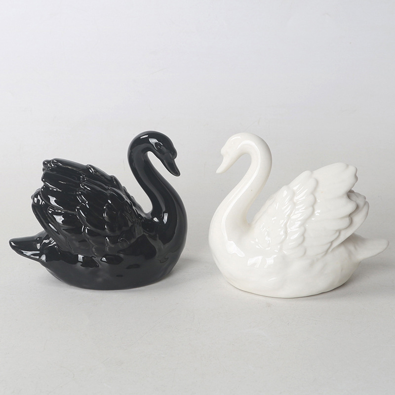 Modern Simple Black and White Couple Swan Ceramic Small Ornaments Wedding Gift Home Wedding Room Decorations Ceramic Modern Simple Black and White Couple Swan Ceramic Small Ornaments Wedding Gift Home Wedding Room Decorations Ceramic