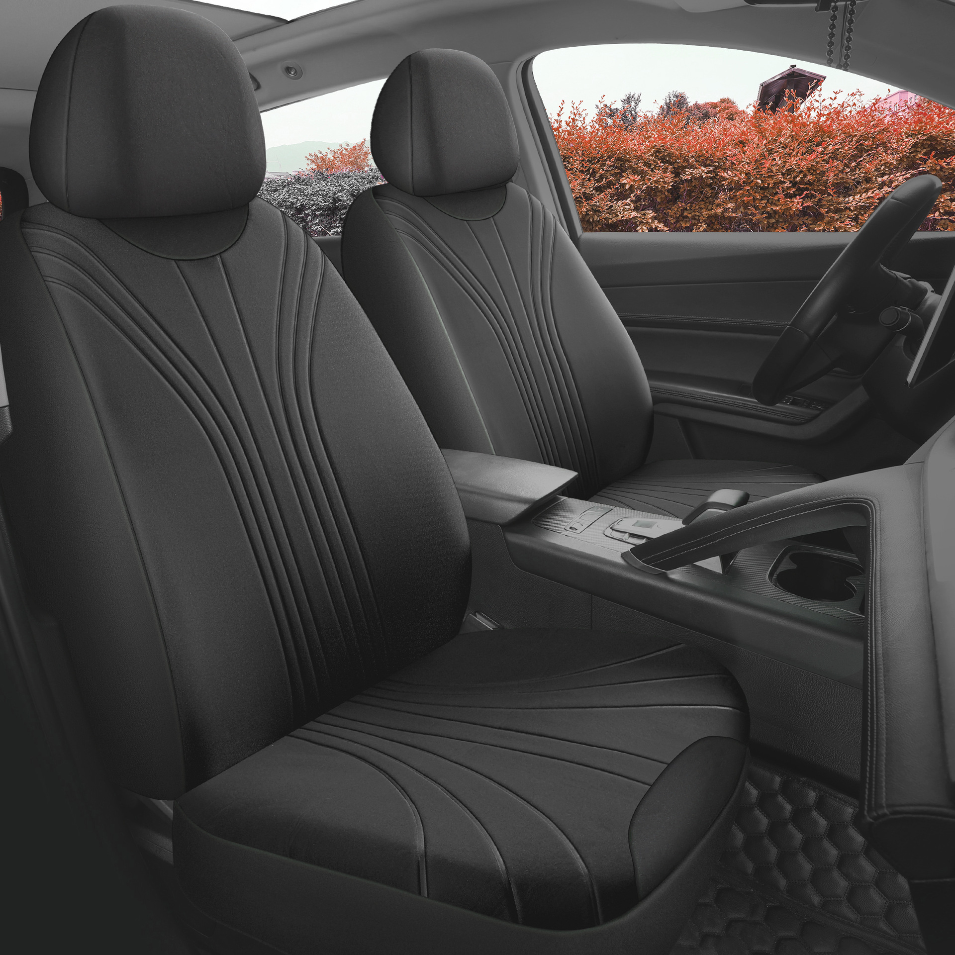 Cross-Border Best-Selling 3D Embossed Glacier Pattern Universal Car Seat Cover Cushion Amazon Temu Meike Duo Russia