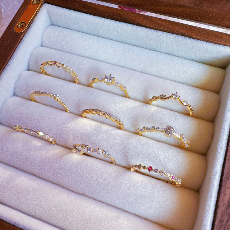 Japanese Style Mature Elegant Light Luxury Exquisite Atmosphere Ultra-Thin Stacking For Women Fashionable Personality_voghion.com