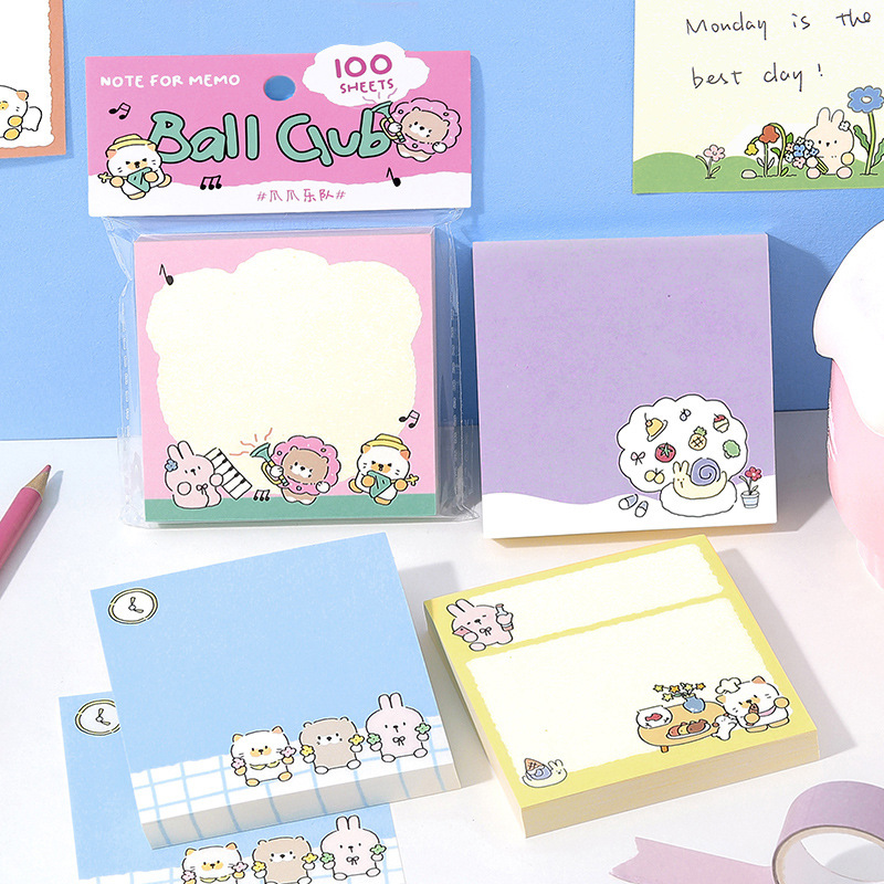NOTE FOR Notas adhesivas creativas coreanas Maruko Adventure Series Notas de notas para estudiantes Notas de forma especial