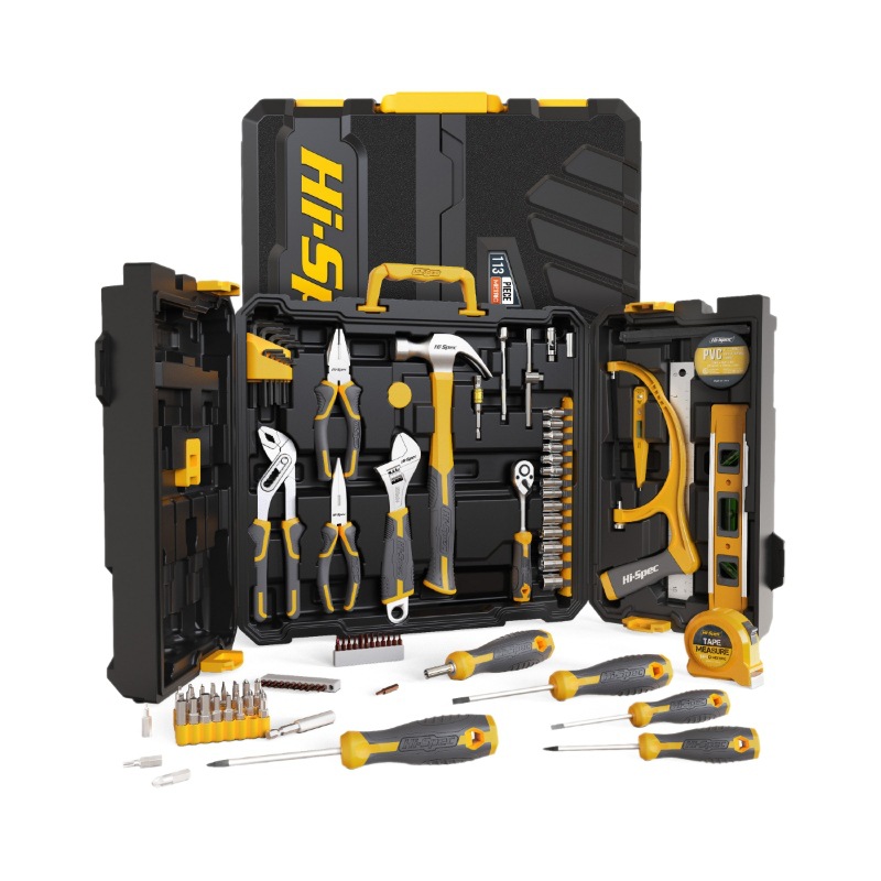 Amazon 113 piezas de reparación de automóviles para el hogar conjunto de herramientas de reparación de pinzas de cinta de calibración conjunto de mantenimiento de destornillador