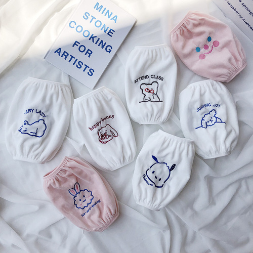 Cozy Cartoon Student Sleeve Set - Autumn/Winter New Arrival, Korean Style Anti-Dirt Fleece Short Sleeve Cover, Internet Celebrity Fashion Protection Sleeve, Instagram Trendy