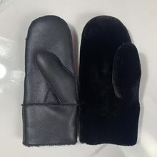 仿皮手套冬季保暖骑行男女士连指加绒加厚防寒防水PU皮棉闷子翻口