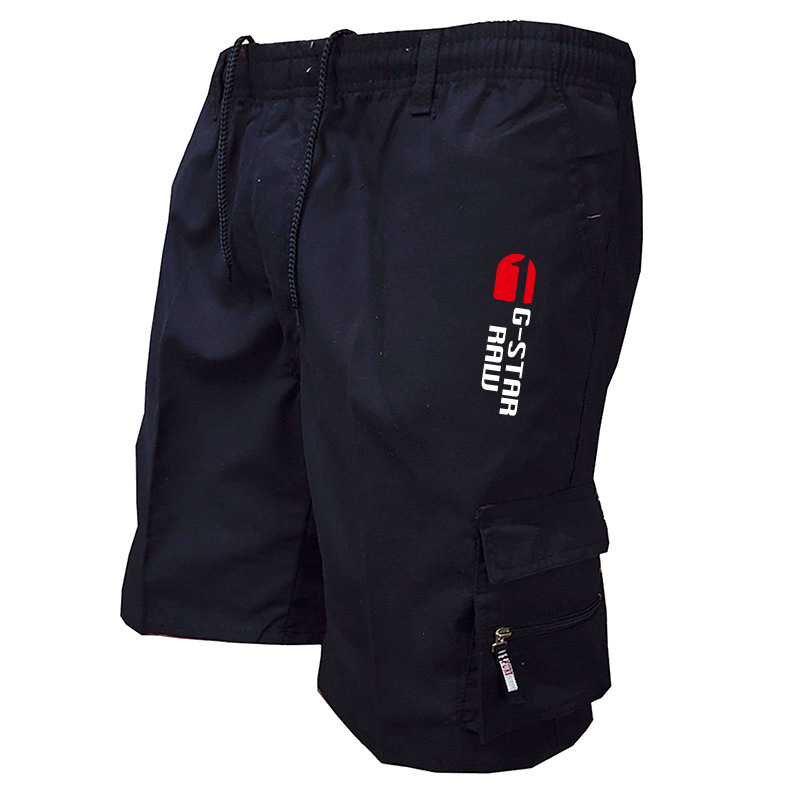 2024 New Printed Youth Men's Casual Work Shorts Loose Summer Outdoor Sports Pants_viptrois.com