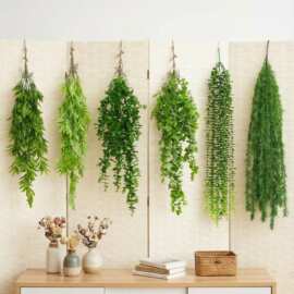 仿真植物塑料挂藤迷迭香波斯草绿植藤蔓商场户外餐厅装饰垂挂藤条