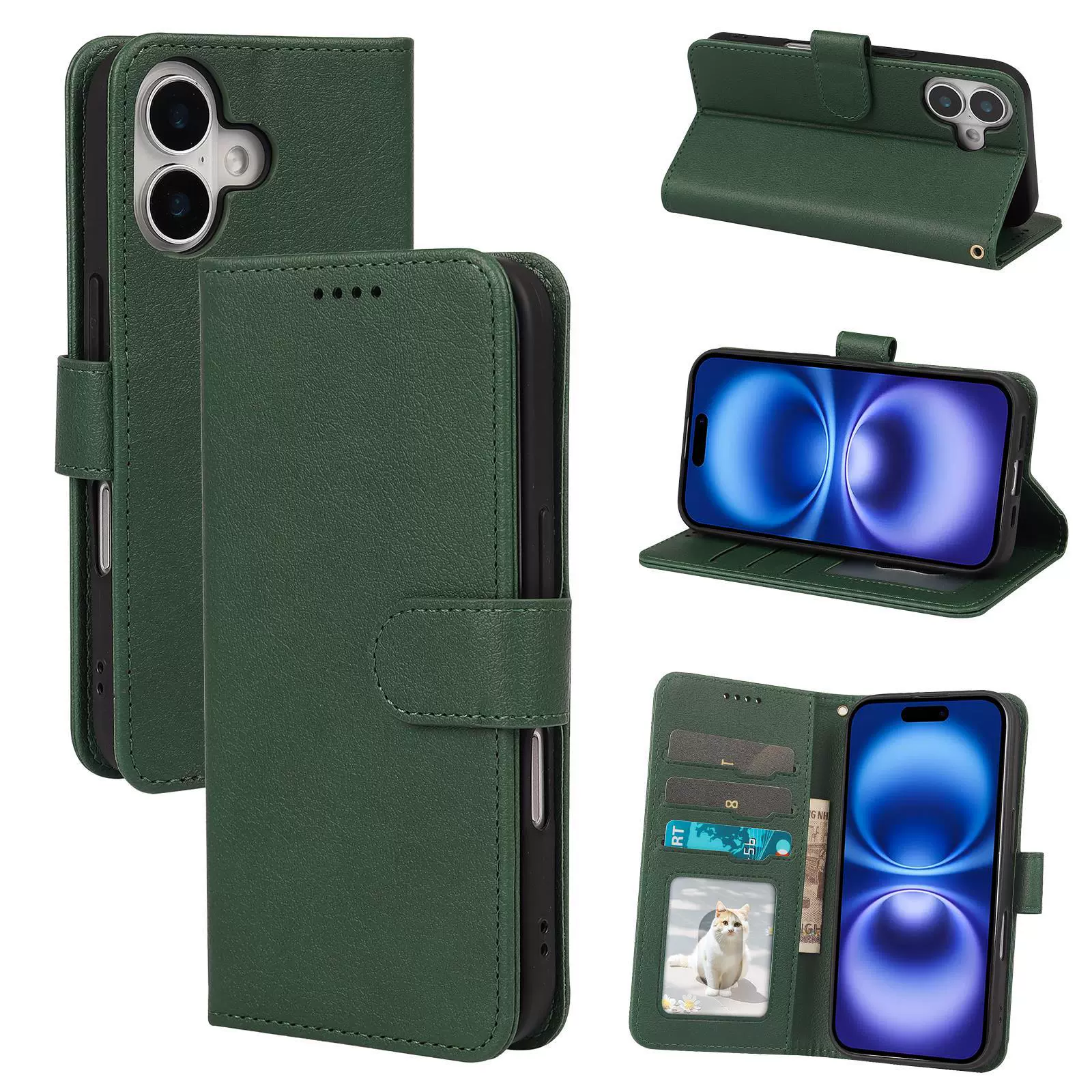 适用于苹果16手机壳13卡斯科翻盖手机皮套苹果15插卡磁性11保护套