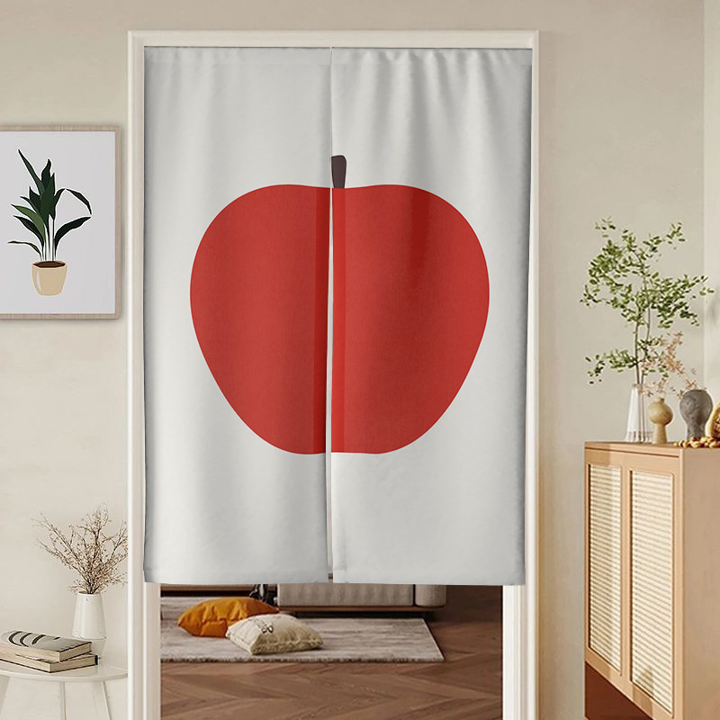 Door Curtain Kitchen Bathroom Bedroom Partition Curtain Fabric Hanging Curtain Half Curtain Cross-Border Partition Curtain Cotton Linen Curtain Japanese Style