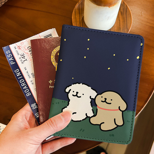 Line-Dog Outdoor Trip Passport Holder & Document Bag, Multi-Functional Card Case for Portable Travel Storage—Perfect for Storing Tickets Abroad