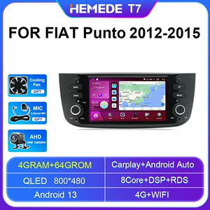 Fiat Punto Simsiz Carplay Android DVD Bluetooth Radio Naviqasiya