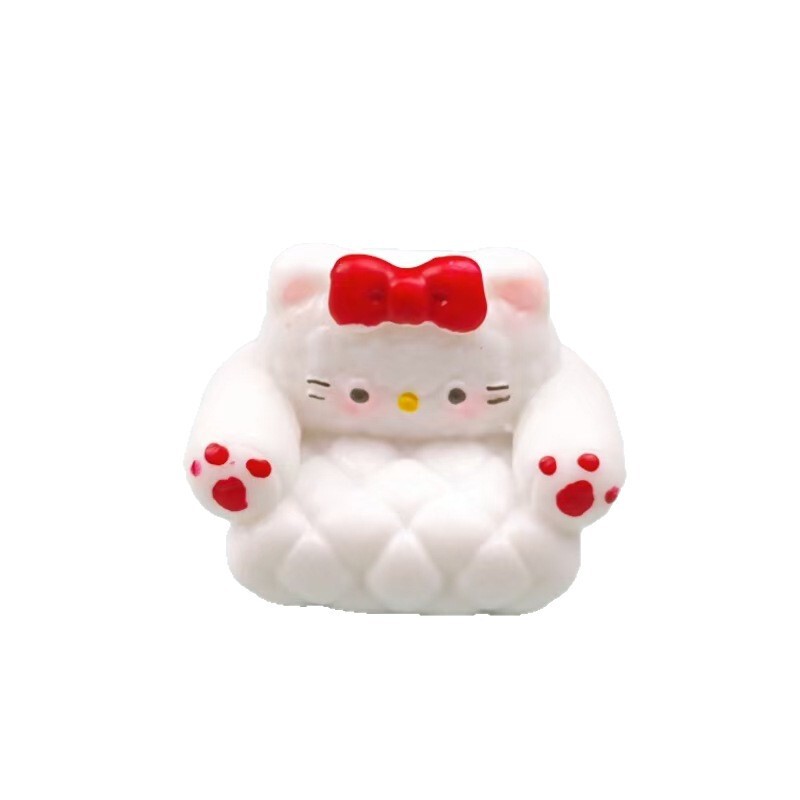 创意新品立体可爱沙发小猫奶油胶diy饰品卡通创意小摆件装饰配件|undefined