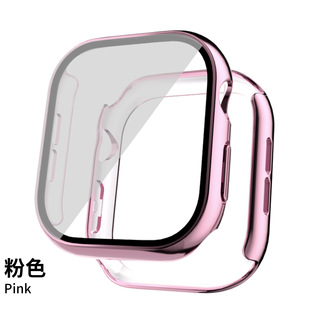 Suitable for Apple iWatch 7/8/9/10 Generation Watch Case Pc Electroplating Shell Film Integrated Apple S10 Generation Protective Case