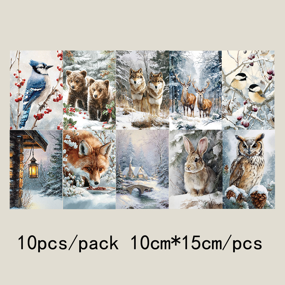 10 tarjetas de tinta micro tarjetas postales de dibujos animados de alto nivel dormitorio posters de pared decoración de fondo pegatinas de pared