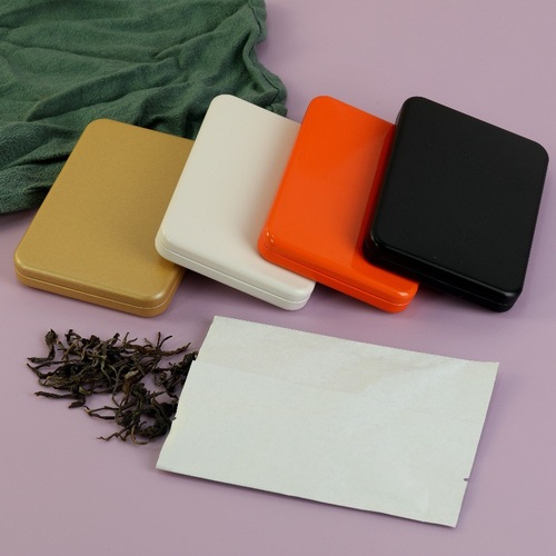 Pan Cake Box Square Tea Can Metal Iron Can Sealed Tea Box UV Universal Tea Packaging Gift