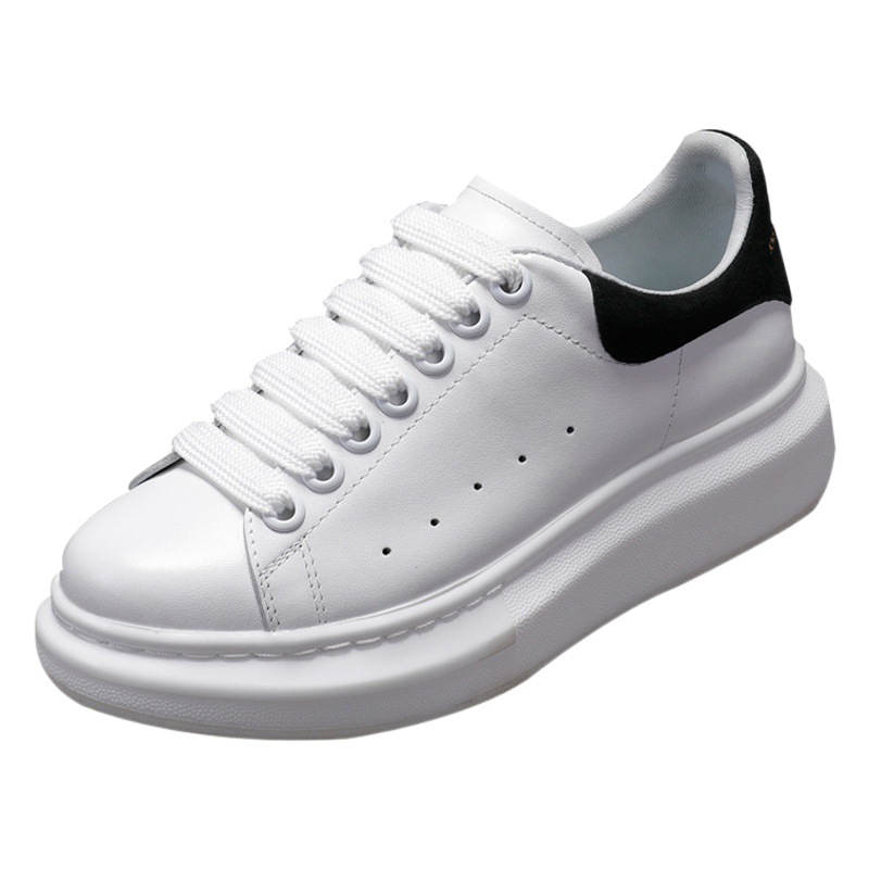 Zapatos blancos McQueen de versión alta para mujer, zapatos de suela gruesa, zapatos de plataforma elevados, zapatillas deportivas versátiles, calzado deportivo para hombre, Shida primavera y verano