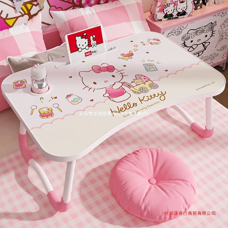 Small Table on the Bed, Dormitory Computer Table, Desk, Lazy Study Table, Home Foldable Table, Cartoon Children's Writing Table