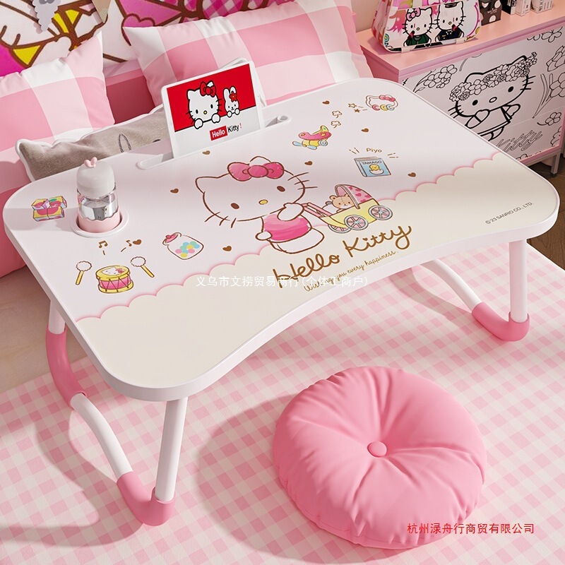 Small Table on the Bed, Dormitory Computer Table, Desk, Lazy Study Table, Home Foldable Table, Cartoon Children's Writing Table