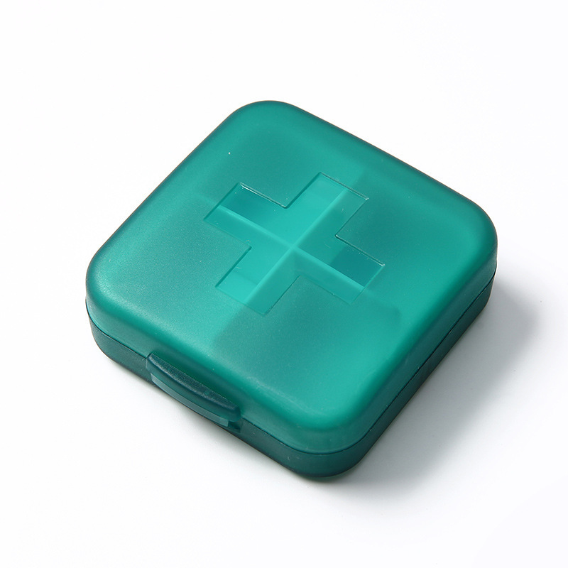 国境を越えたポータブル薬箱 PP プラスチック製の小さな薬箱 4 コンパートメント朝、昼、夜のポータブル薬箱卸売|undefined