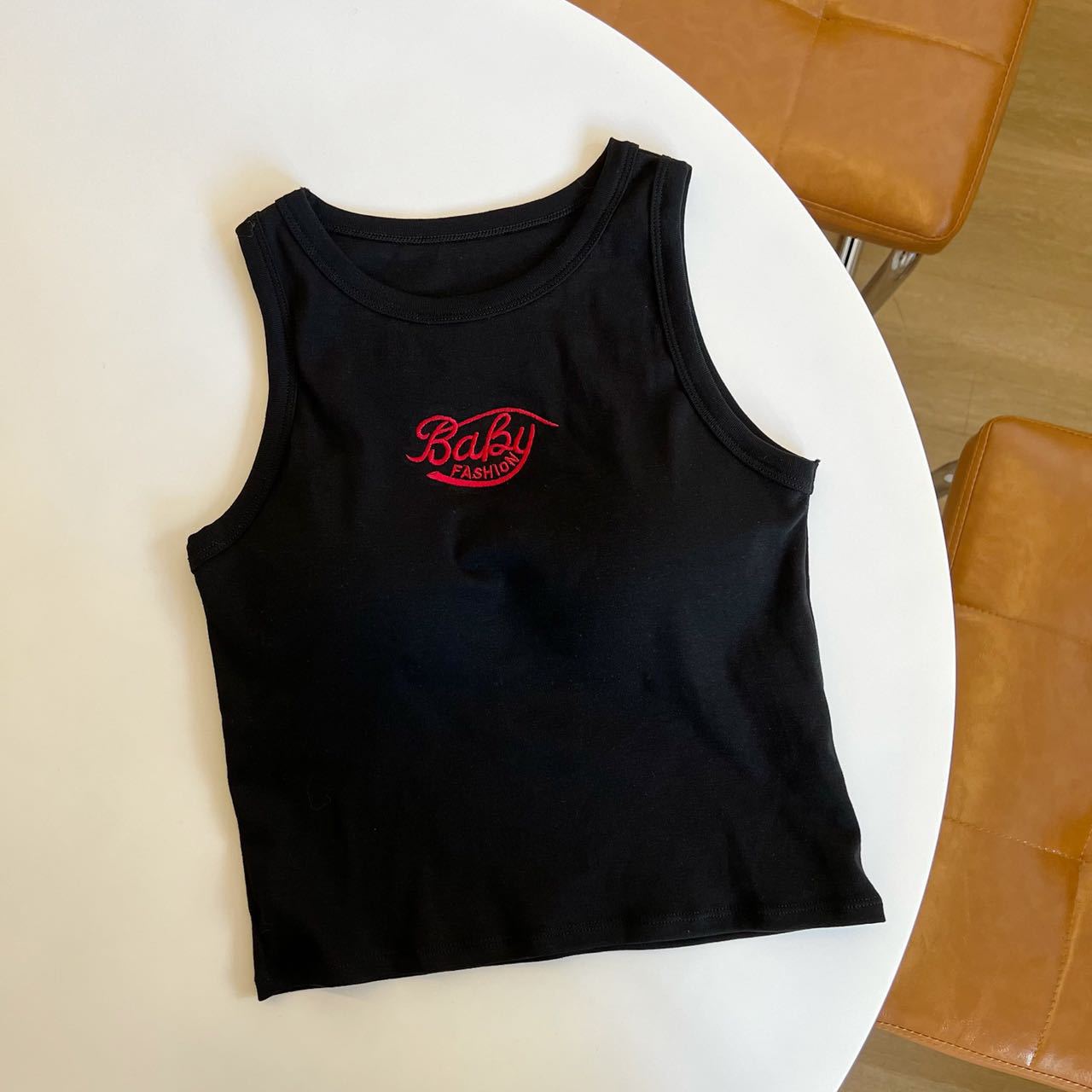 Fenafu moda blanco carta deportes todo fósforo chaleco ropa de trabajo estilo Sling mujer desgaste interior desgaste exterior superior