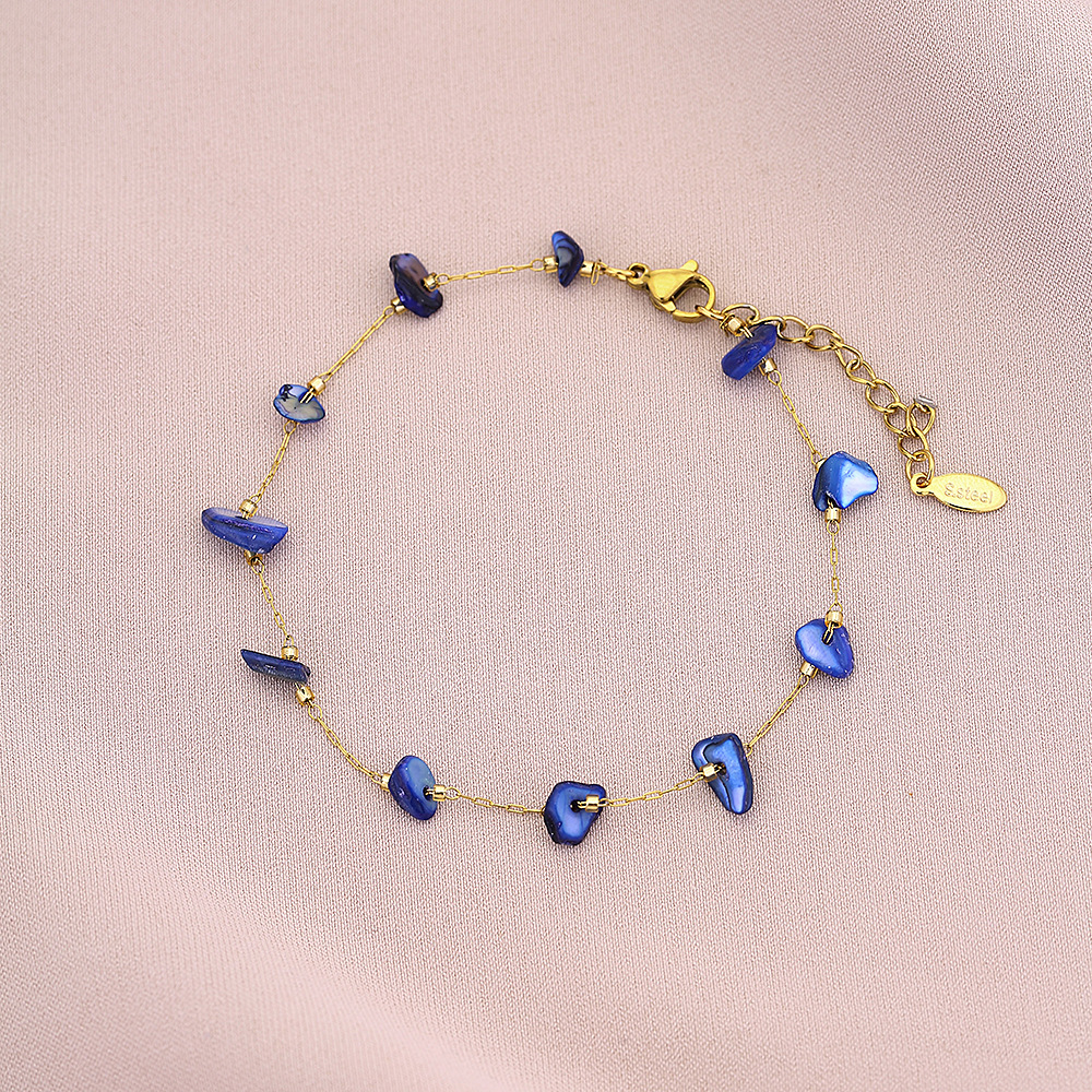 1 Piece Quantity Daily Occasion Casual Simple Style Irregular 18K Gold Plated 304 Stainless Steel Natural Stone Chain & Link Bracelets Wholesale