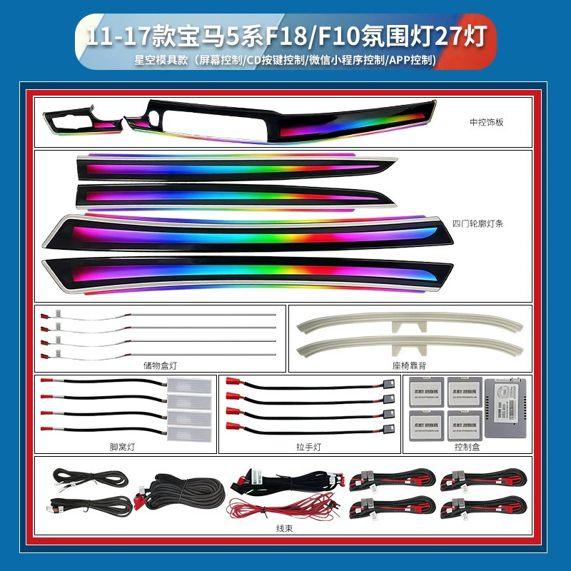 Suitable for BMW 5 Series Ambient Light F10/F18 Automobile Interior Light Decoration Light Modified Car Ambient Light
