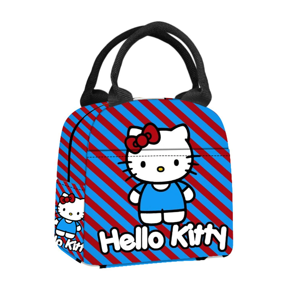 Hello Kitty, ручной мультяшный милый термос, сумка-ланч для учеников начальной школы, сумка для еды